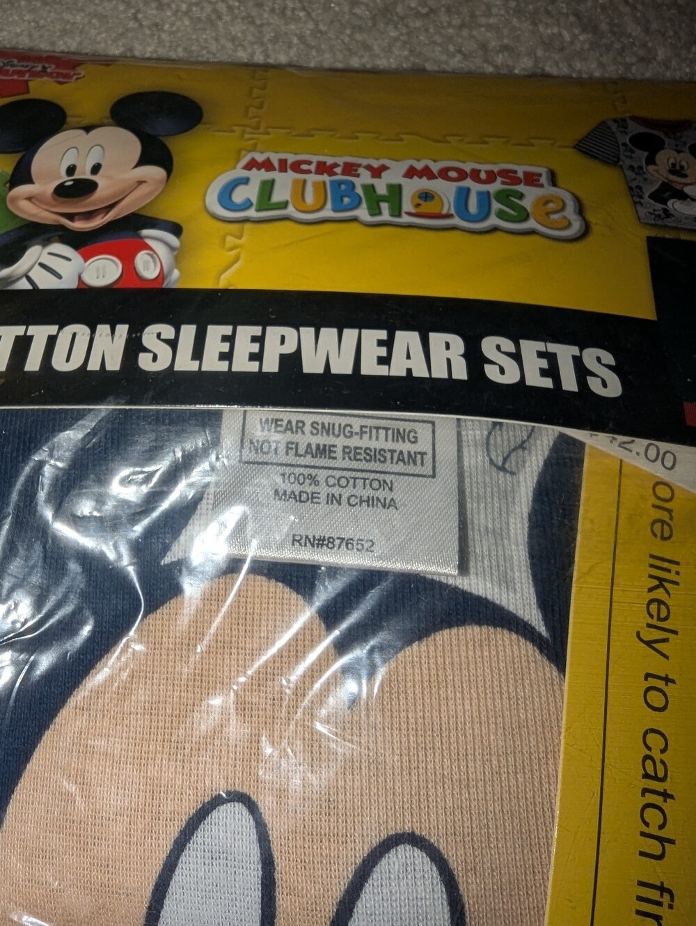 Nwt 4pc Mickey mouse Pjs - Picture 3 of 10